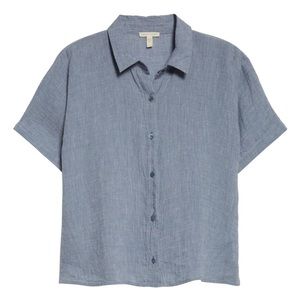Eileen Fisher Linen Short Sleeve Top